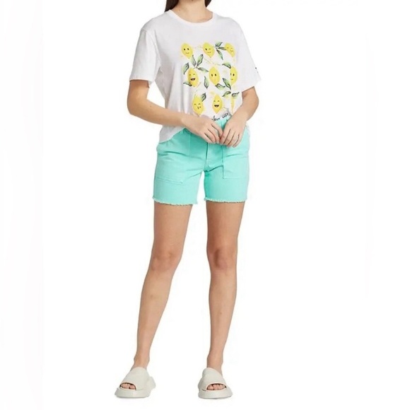 Le Superbe Pants - Le Superbe Beach Crawler Maldives Blue Cut Off Shorts Size 8 NWT